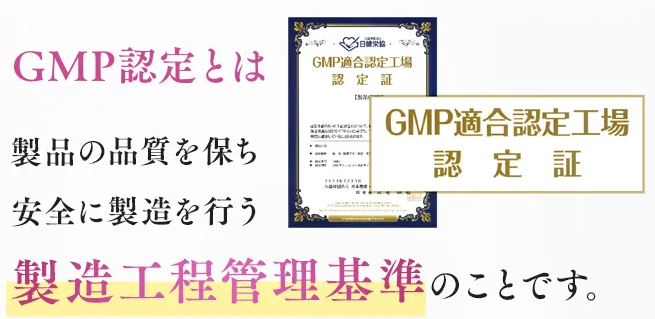 ノンリNMN10230プラスのGMP認定証画像